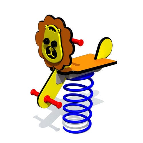 Stahl-Federwippe - LION  - Tiptiptap - HDPE / Tier / 1 Person