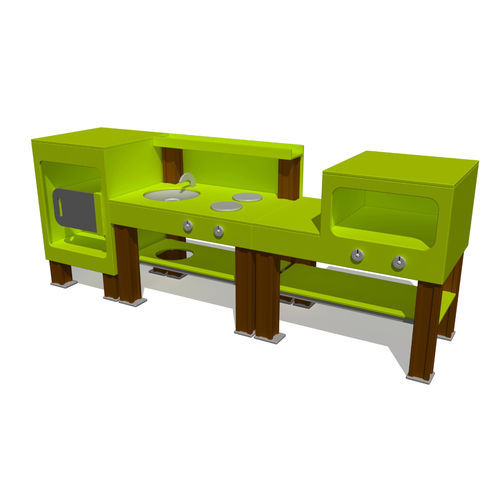 Holz-Spielküche - MUD KITCHEN  - Tiptiptap - Aluminium / HDPE