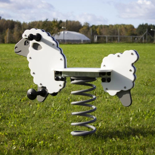 Federwippe / galvanisiertem Stahl - SHEEP - Tiptiptap - HDPE / Tier / 1 Person