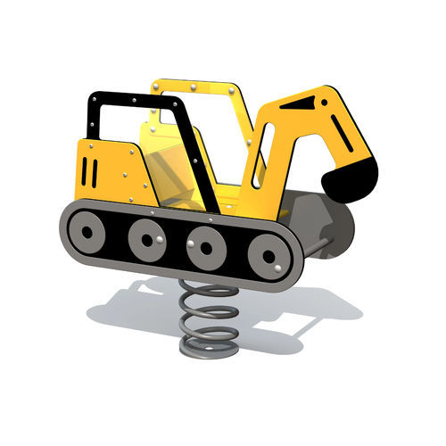 Federwippe / galvanisiertem Stahl - EXCAVATOR  - Tiptiptap - HDPE / Transport / 1 Person