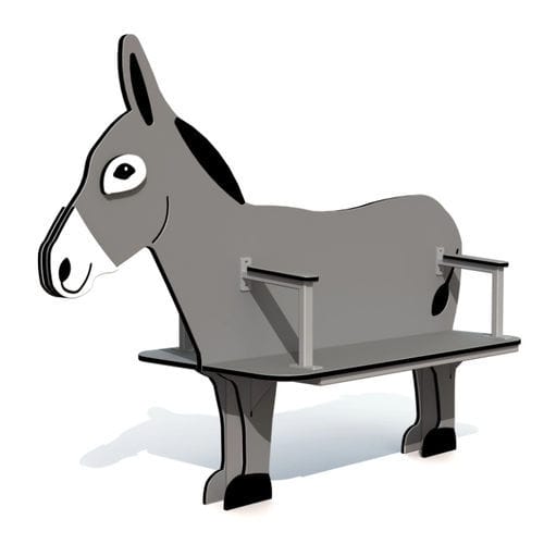 Bank / originelles Design - DONKEY  - Tiptiptap - Sperrholz / Metall / HDPE
