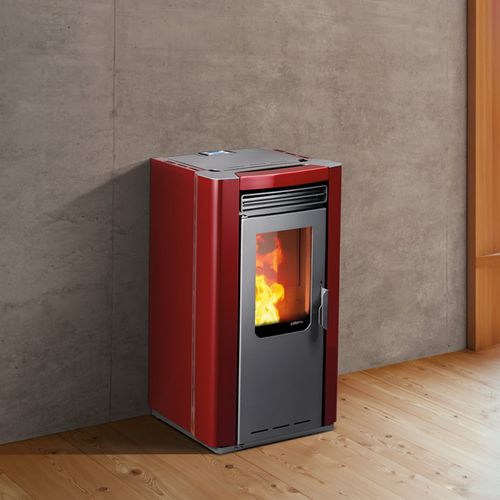 Pelletkaminofen - GLORIA PIU - paterno - 5 kW...10 kW / modern / Stahl