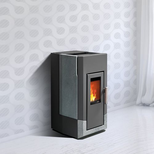 Pelletkaminofen - SOGNO - paterno - 9 kW / modern / Stahl