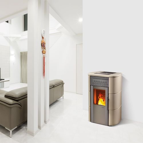 Pelletkaminofen - SWAMI - paterno - 10 kW...20 kW / modern / Stahl