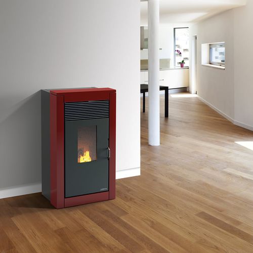 Pelletkaminofen - GINEVRA - paterno - 10 kW...20 kW / modern / Stahl