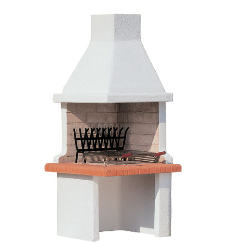 Holzkohle-Gartengrill - CAPRI - LineaVz - Holz / festinstalliert / Beton