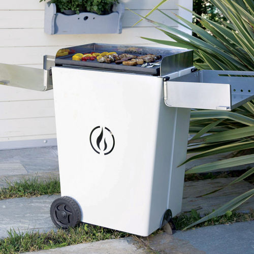 Pelletgartengrill - PARTY - LineaVz - auf Rollen / Edelstahl / Gusseisen