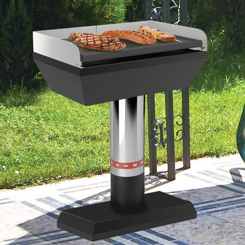 Pelletgartengrill - SUN - LineaVz - bodenstehend / Edelstahl / Gusseisen
