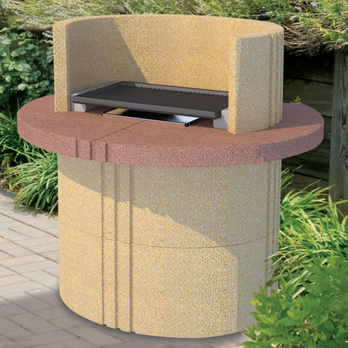 Pelletgartengrill - ELYSS - LineaVz - freistehend / Marmor / Edelstahl