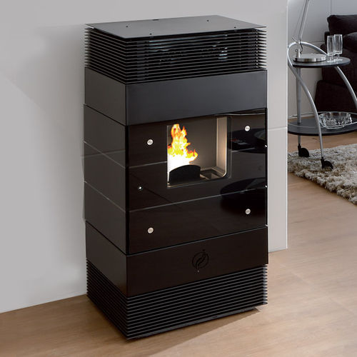 Pelletkaminofen - WIND - LineaVz - 10 kW...20 kW / modern / Glas