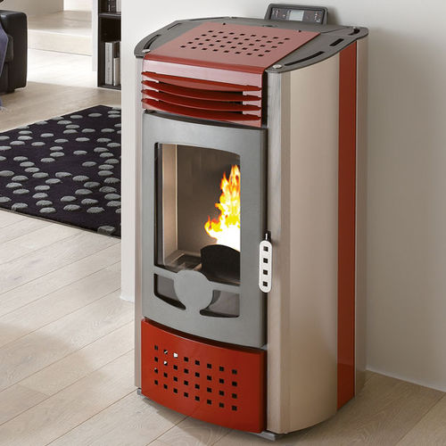 Pelletkaminofen - SMART - LineaVz - 10 kW...20 kW / modern / Aluminium