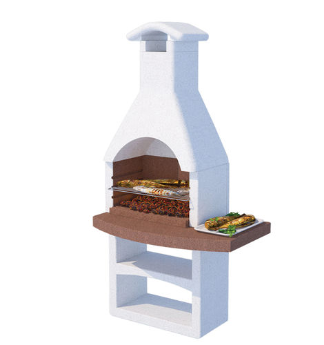 Holzkohle-Gartengrill - TREVISO - LineaVz - freistehend / Zement