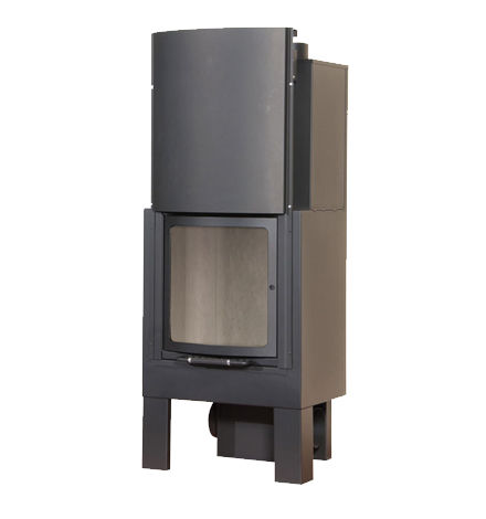 Offene Feuerstelle / Holz - CURVO 60 - LineaVz - mit 1 Sichtseite / COR-TEN®-Stahl / Glas