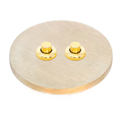 Schalter / gebürstetes Messing - CC12  - Empereur Paris - Druck / Aufputz / doppelt
