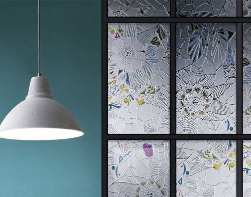 Floatglasscheibe - BRILL GLASS®  SERIES - Vidriera del Cardoner - Ornament / lichtdurchlässig / Eis-Effekt