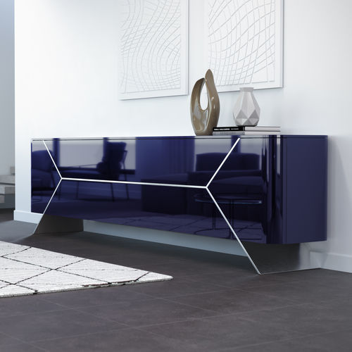 Modernes Sideboard - XFORM - Carbon Composites, SL - anodisiertes Aluminium / Glas / Kohlefaser
