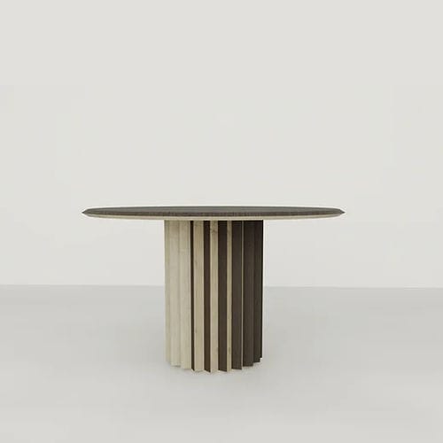 Moderner Esstisch - ATHENA - NUÉE ÉDITION - Eiche / Gestell aus Eiche / rund