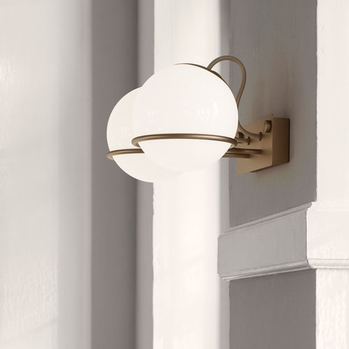 Moderne Wandleuchte - 237/1 & 238/1 , 237/2 & 238/2 - Astep - für den Innenraum / Stahl / Opalglas