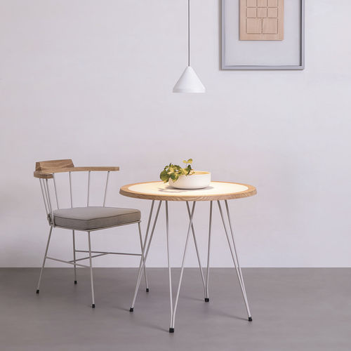 Moderner Tisch - MIM 765 - Vergés - Massivholz / Laminat / Gestell aus Metall