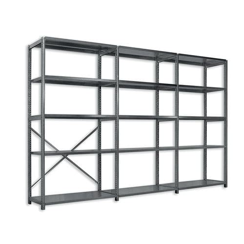 Verschieberegal für Gewerbegebrauch - GALVANISED - Mobilrot - manuell / Metall