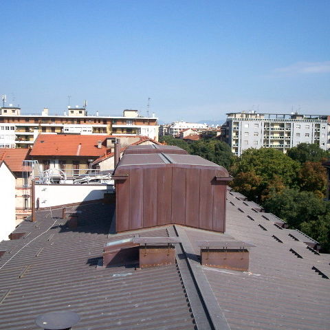 Flachdach - ALUBEL DACH - Alubel - Stahlblech / Metalloptik / Gefälle zwischen 2% und 20%