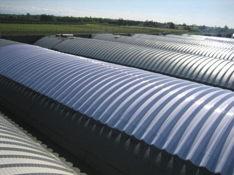 Sandwichpaneel für Dach - ALUCOP DACH - Alubel - einseitig metallbeschichtet / Kern aus PE-Schaum