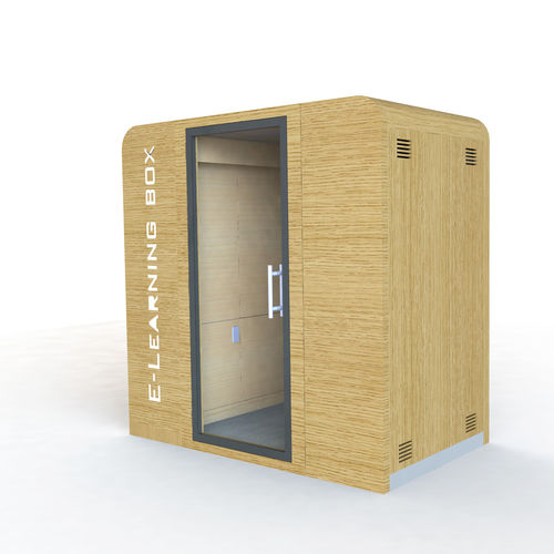 POD-Büro / Akustik - E-LEARNING BOX - SBS - ergonomisch / Glas / Holz