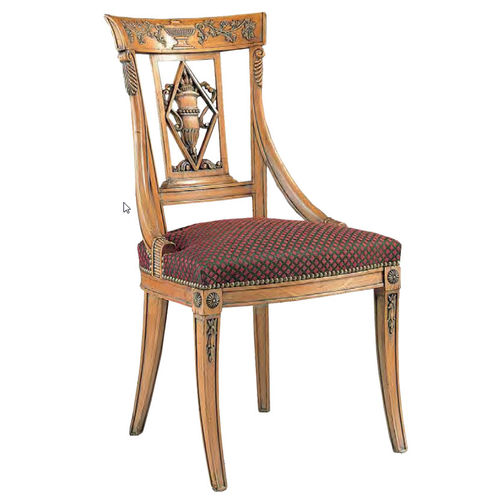 Directoire-Stil-Stuhl - CH270 - Henryot & Cie - für den Innenraum / Stoff / Gestell aus Holz