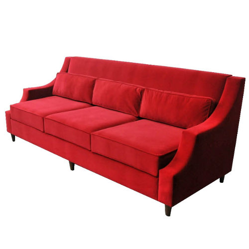 Modernes Sofa - DARLING - Henryot & Cie - Stoff / rot / 3 Plätze