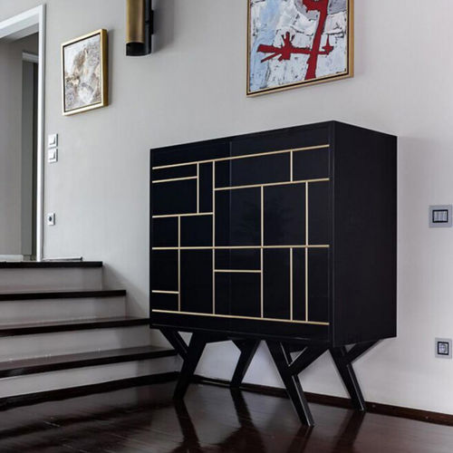 Moderner Barschrank - CRONUS - ANAKTAE - lackiertes Holz / nach Maß