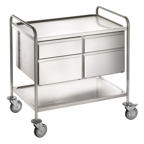 Wagen für Gesundheitseinrichtungen - CS962-4CP - Francehopital - für Krankenhaus / Edelstahl