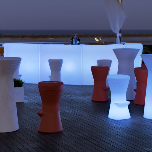 Bartheke - IBIZA 120 - NEWGARDEN - Polyethylen / gerade / beleuchtet