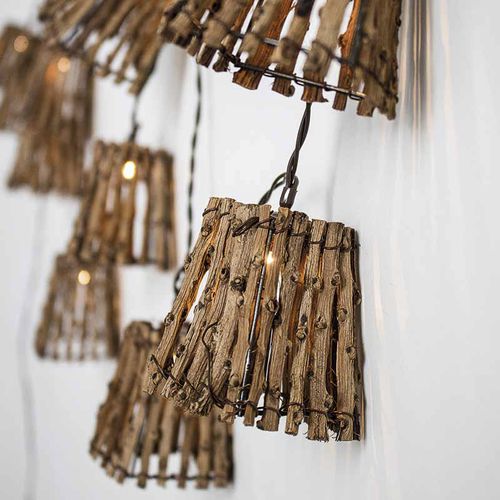 Holz-Lichtgirlande - CARINA - NEWGARDEN - LED / für öffentliche Plätze / für Garten