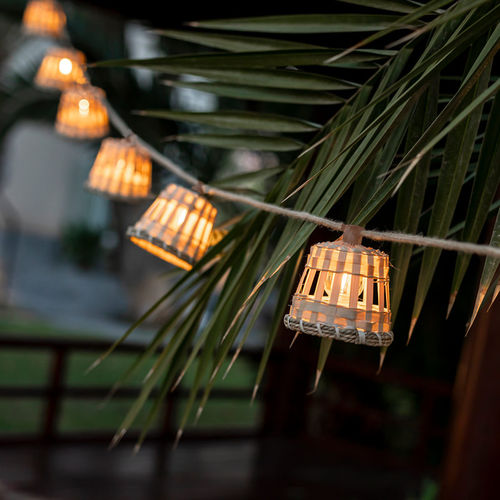 Naturfaser-Lichtgirlande - AURORA - NEWGARDEN - LED / für Garten / Solar