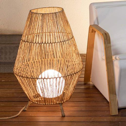 Bodenlampe - SISINE 70 - NEWGARDEN - Naturfaser / modern / schnurlos