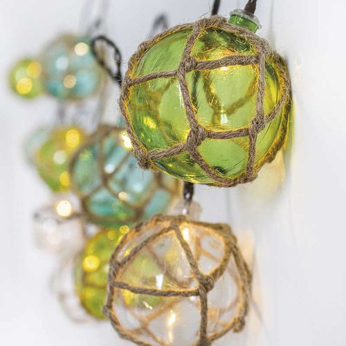 Kunststoff-Lichtgirlande - MARE - NEWGARDEN - Naturfaser / LED / für Garten