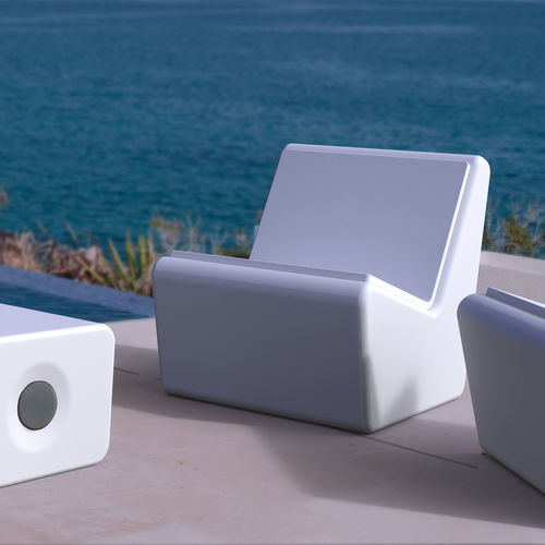 Moderner Kaminsessel - TARIDA SIT - NEWGARDEN - Polyethylen / beleuchtet / braun