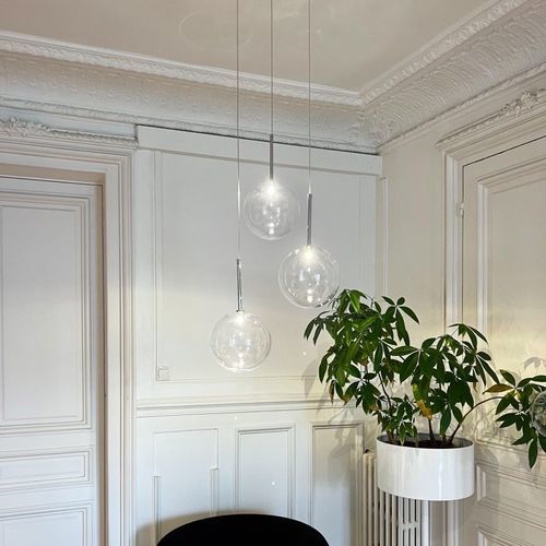 Hängelampe - B3 - ISA MOSS - lackierter Stahl / geblasenes Glas / modern