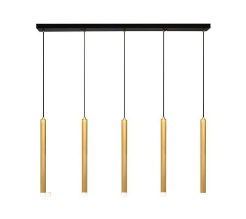 Hängelampe - L5 TUBE OR LINEAIRE - ISA MOSS - lackierter Stahl / modern / mit Kabel