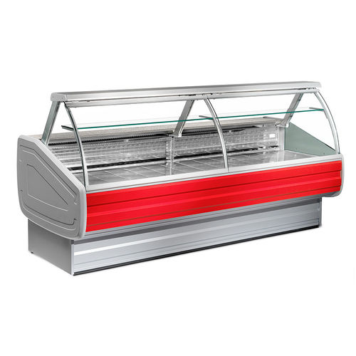 Verkaufskühlvitrine - MELODY - ZOIN - für Metzgerei / Edelstahl / ohne Tür