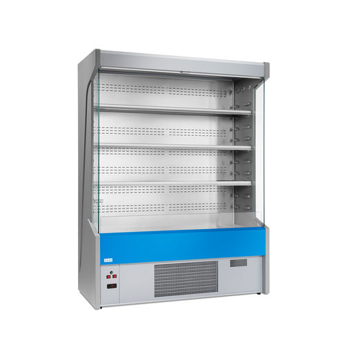 Standkühlvitrine - CERVINO - ZOIN - für Einzelhandel / Edelstahl / ohne Tür