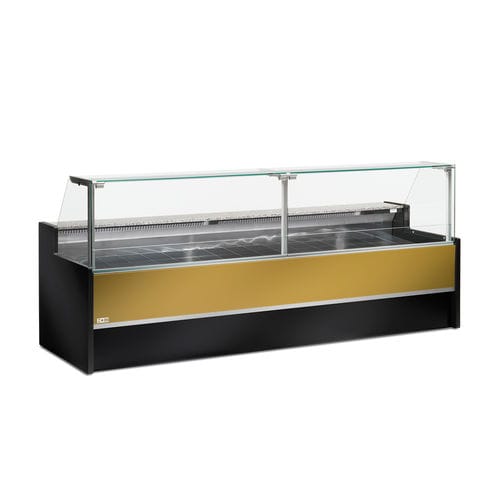 Verkaufskühlvitrine - MESETAS - ZOIN - für Metzgerei / Edelstahl / ohne Tür