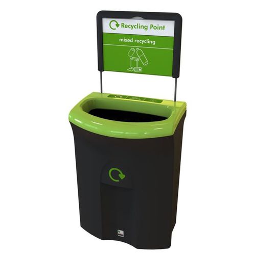 System Abfallbehälter - MERIDIAN  - leafield envirobin - Polyethylen / ohne Deckel / modern
