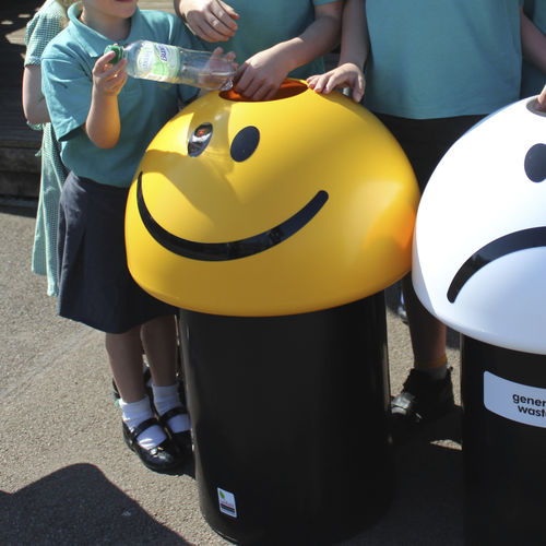 System Abfallbehälter - EMOJI  - leafield envirobin - Polyethylen / originelles Design / für Schulen