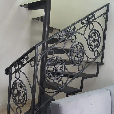 Schmiedeeisen-Geländer - Ban-Inox - mit Stangen / für den Innenraum