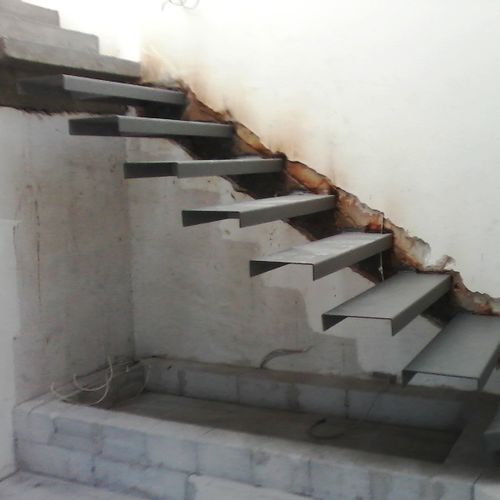 Gerade Treppe - Ban-Inox - Edelstahlstufen / Metall / für Privatgebrauch