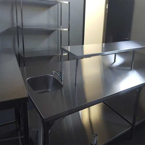Edelstahl-Spülbeckenunterschrank - Ban-Inox - auf Füßen / für professionellen Einsatz