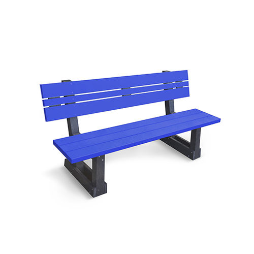 Moderne Bank für den öffentlichen Raum - S-COOL - Activia Mobilier Urbain - Recyclingkunststoff / mit Rückenlehne