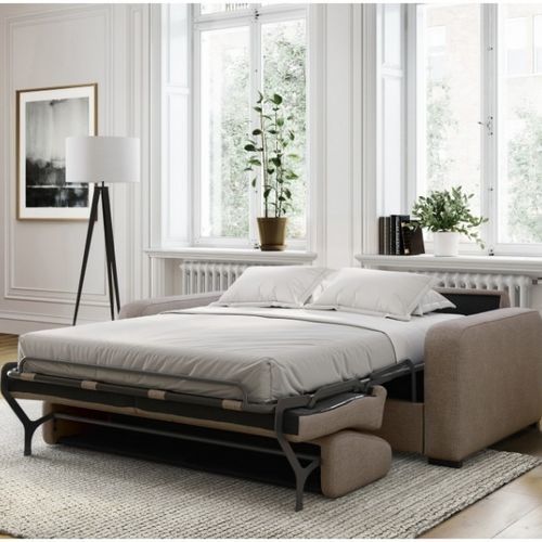 Bettsofa - BEAUREGARD  - BELLECOUR LITERIE - modern / Stoff / grau