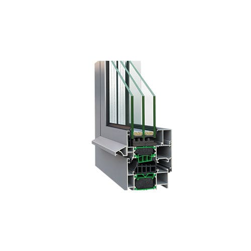Aluminium-Fensterprofil - W4750 - ALUMINCO - Edelstahl / wärmeisoliert